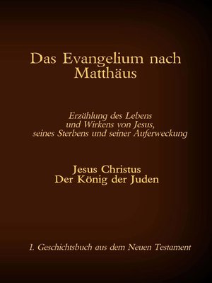 cover image of Das Evangelium nach Matthäus